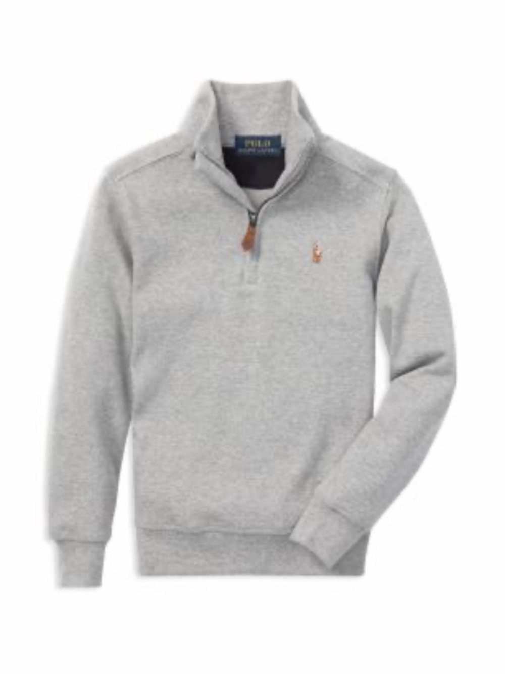 Polo by Ralph Laure Boy’s Light Gray Quarter-Zip Sweatshirt